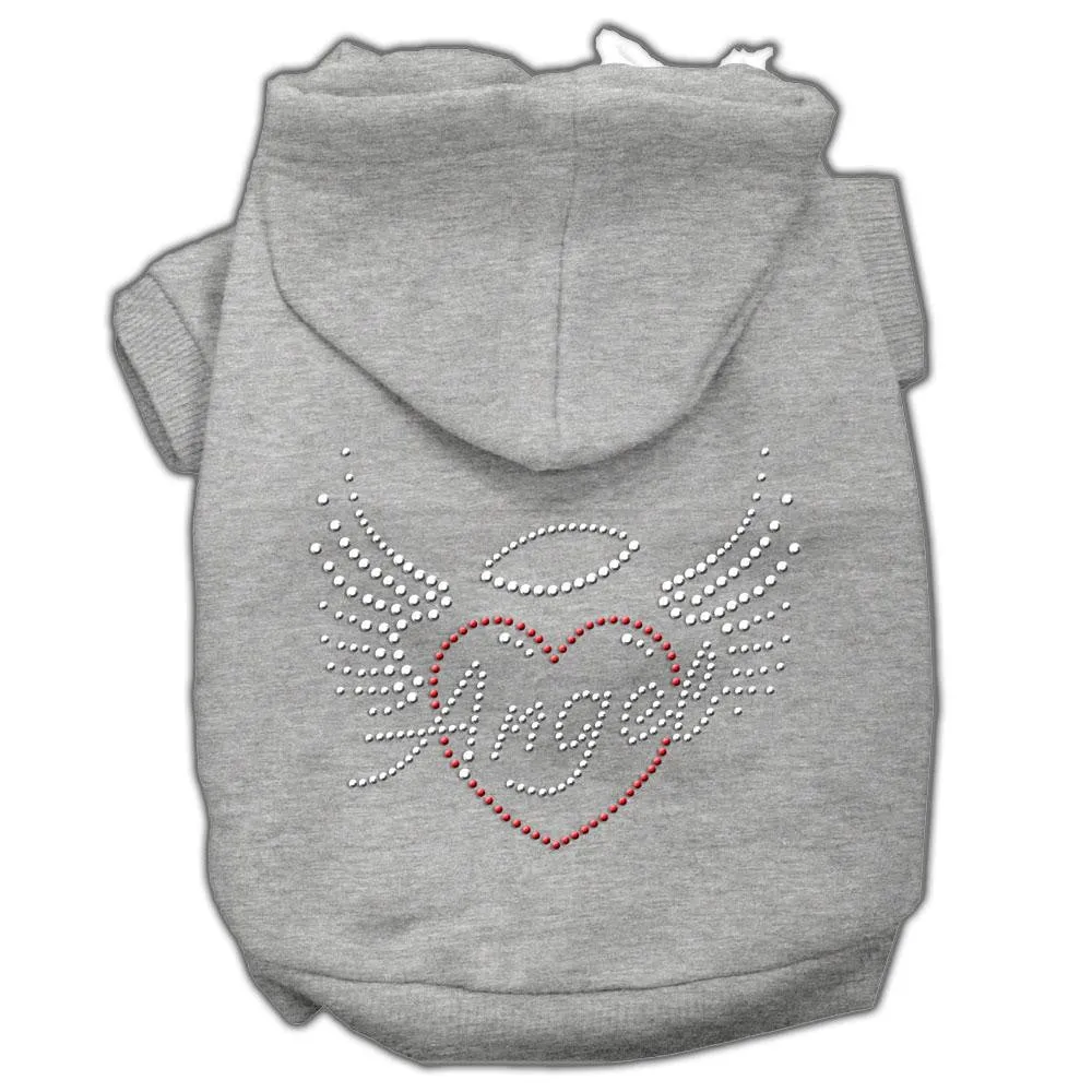 Angel Heart Rhinestone Hoodies Grey L (14)