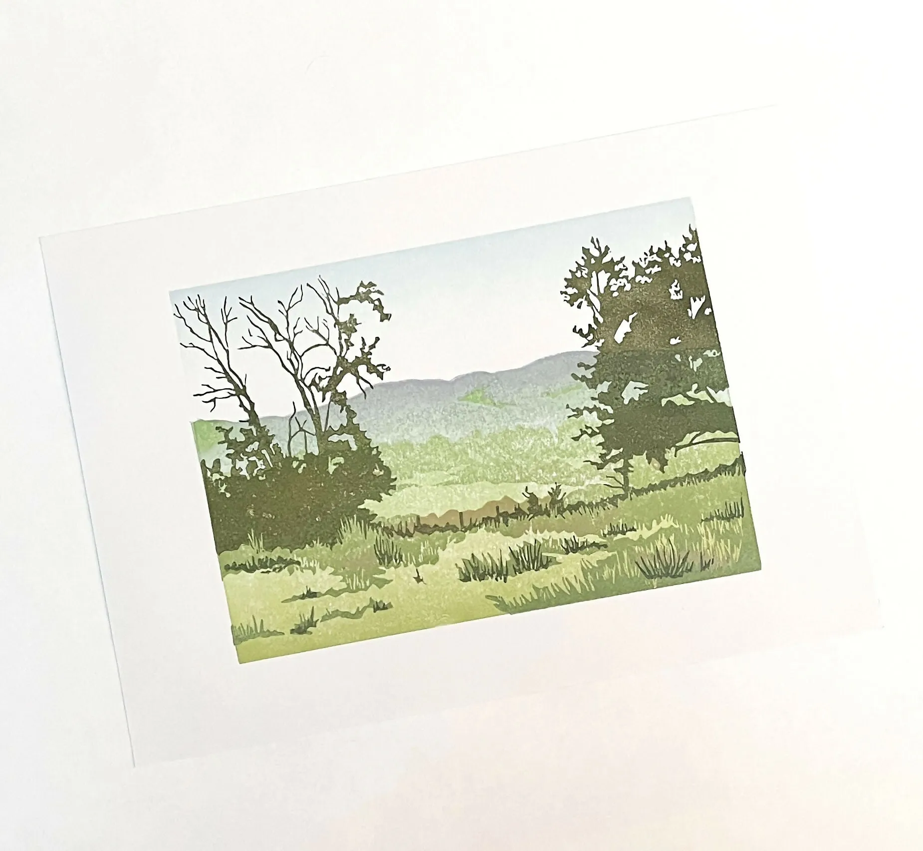 Barngates - Linocut Print