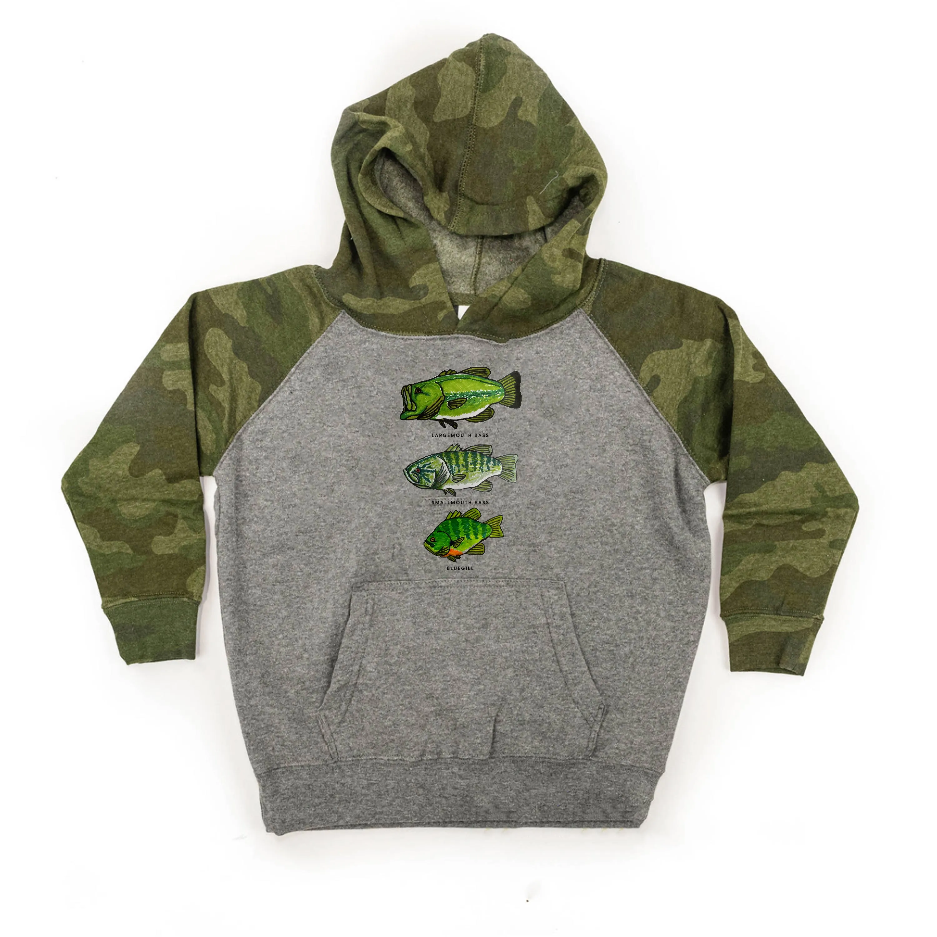 BASS & BLUEGILL CHART (HAND DRAWN) - Child Hoodie