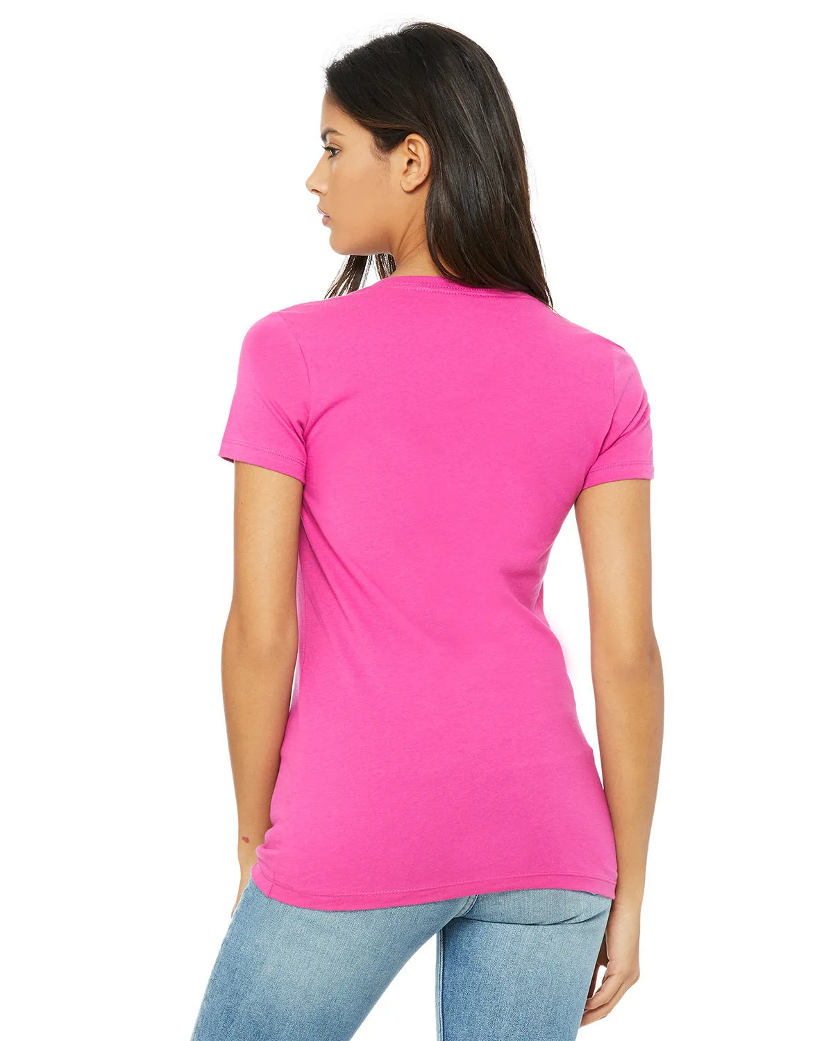 Bella   Canvas Ladies' Jersey Short-Sleeve Deep V-Neck T-Shirt