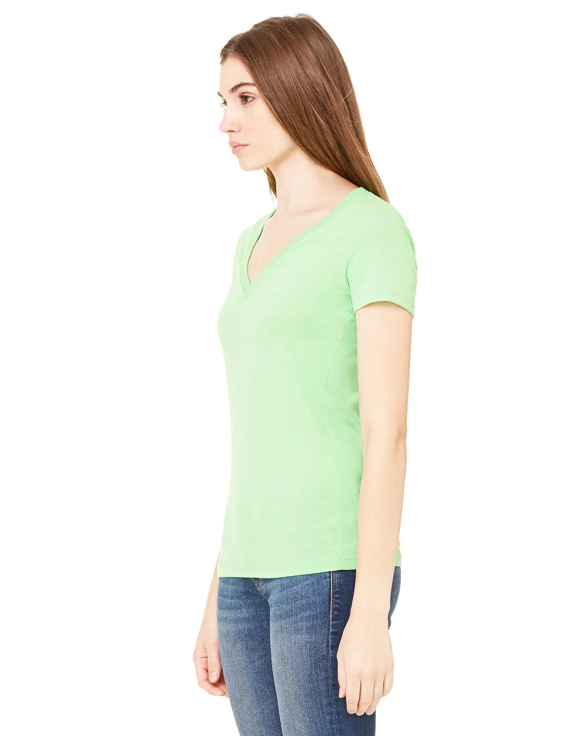 Bella   Canvas Ladies' Jersey Short-Sleeve Deep V-Neck T-Shirt