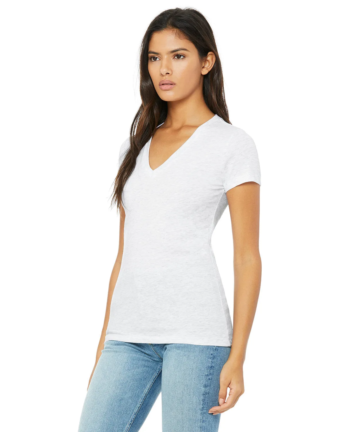 Bella   Canvas Ladies' Jersey Short-Sleeve Deep V-Neck T-Shirt