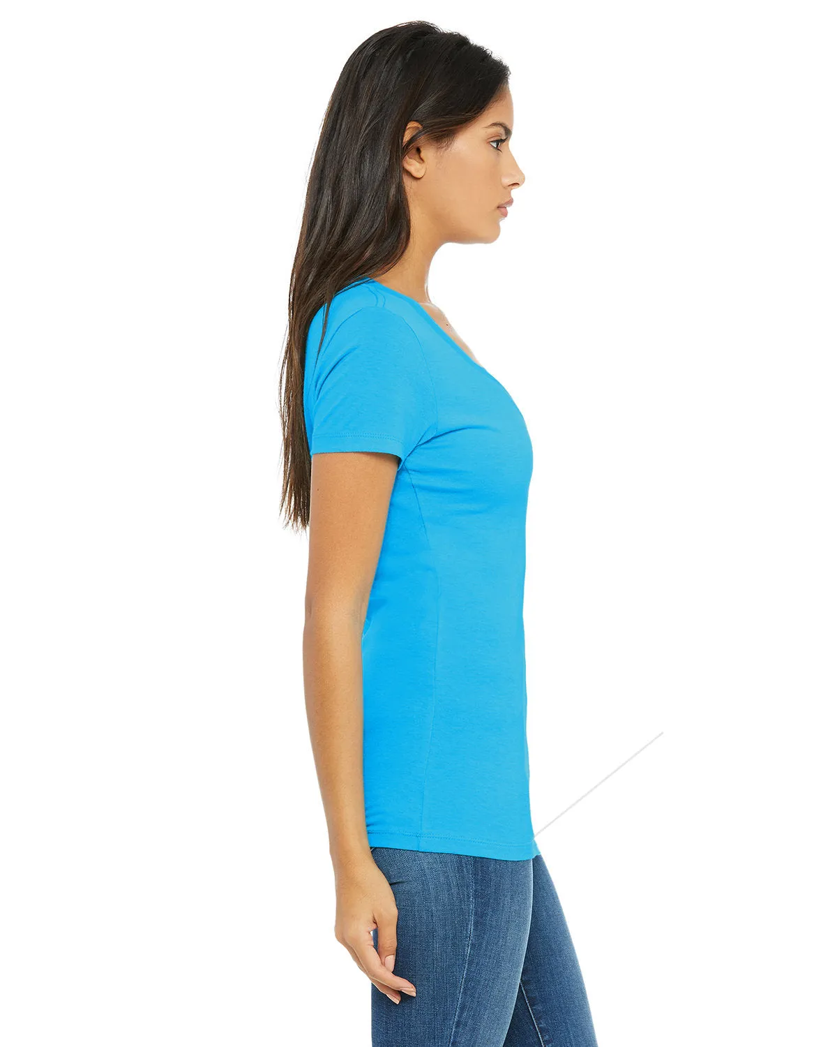 Bella   Canvas Ladies' Jersey Short-Sleeve Deep V-Neck T-Shirt