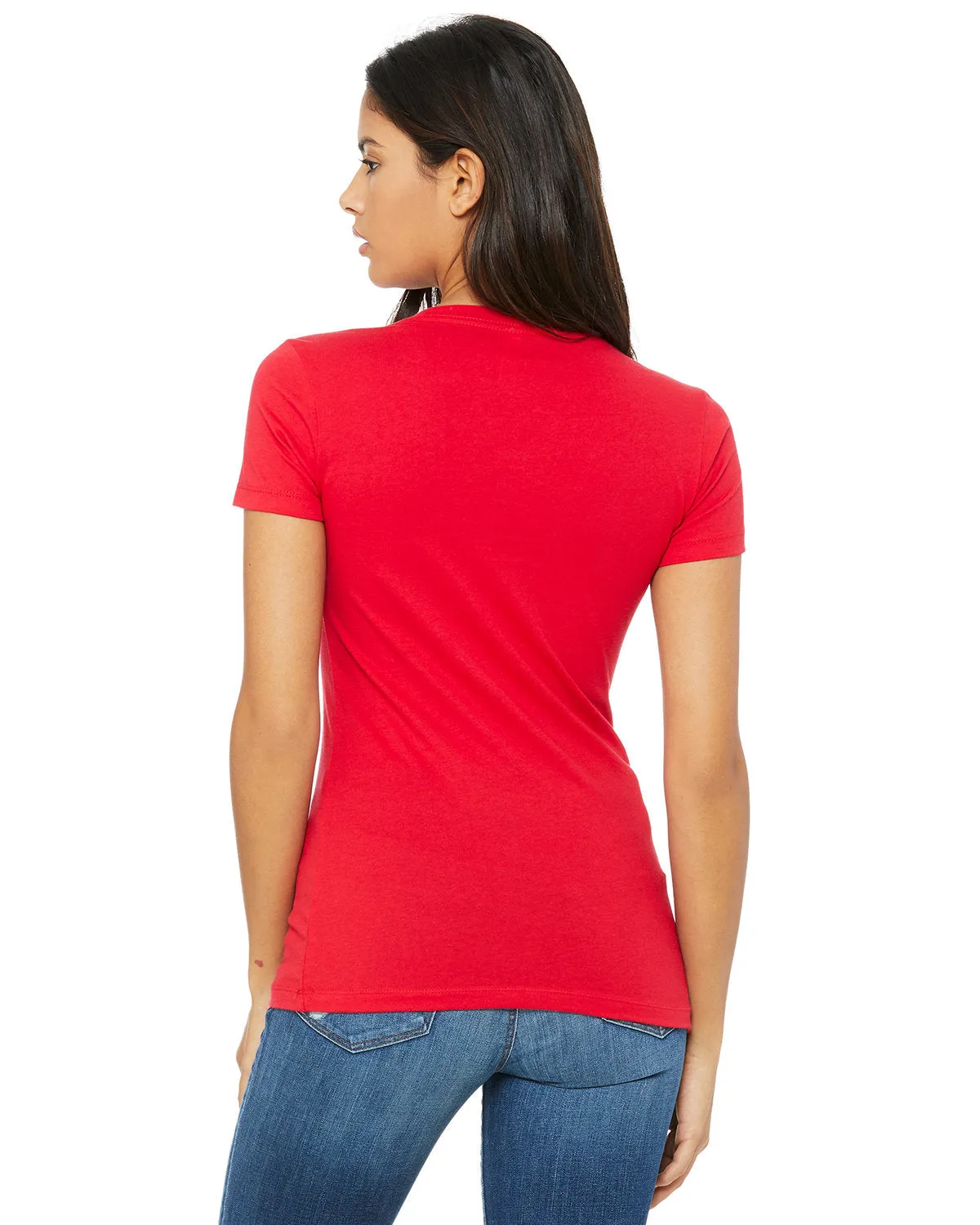 Bella   Canvas Ladies' Jersey Short-Sleeve Deep V-Neck T-Shirt