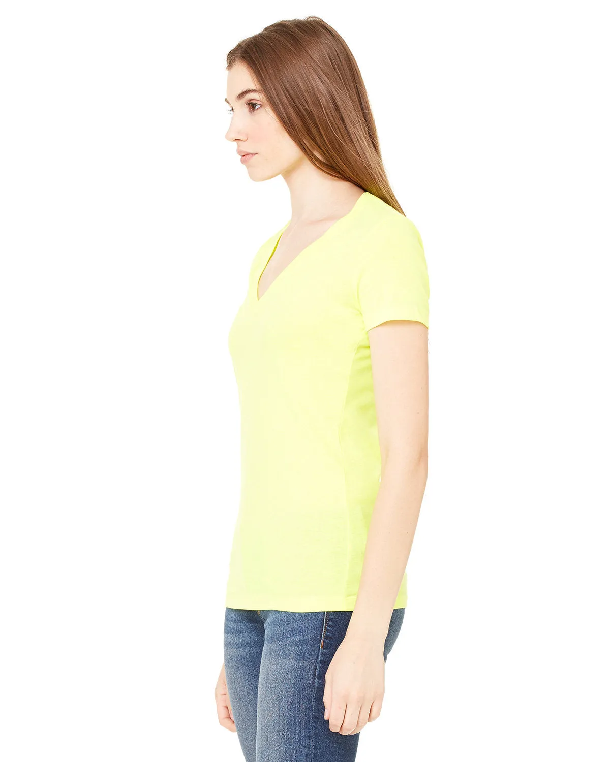 Bella   Canvas Ladies' Jersey Short-Sleeve Deep V-Neck T-Shirt