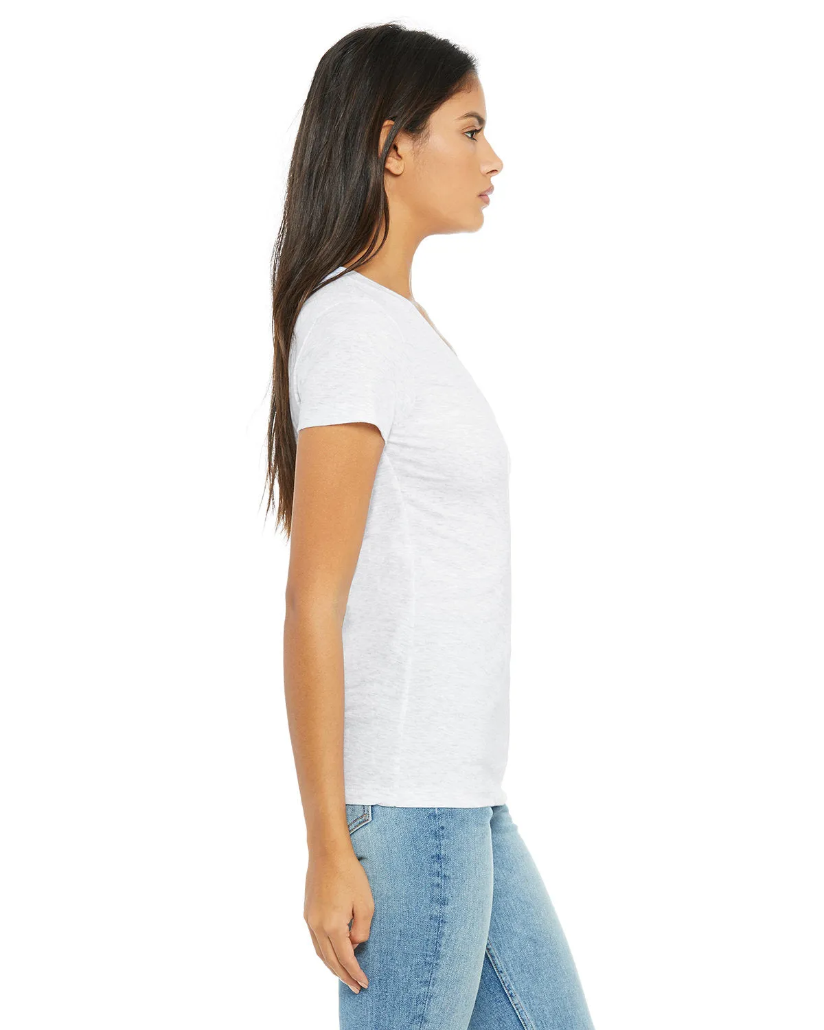 Bella   Canvas Ladies' Jersey Short-Sleeve Deep V-Neck T-Shirt