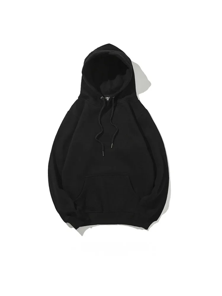 Casual Solid Color Pocket Brushed Hoodie