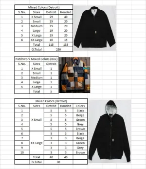Custom handpick Poppy, Reworked Carhartt jackets & Hood - 335 Pieces