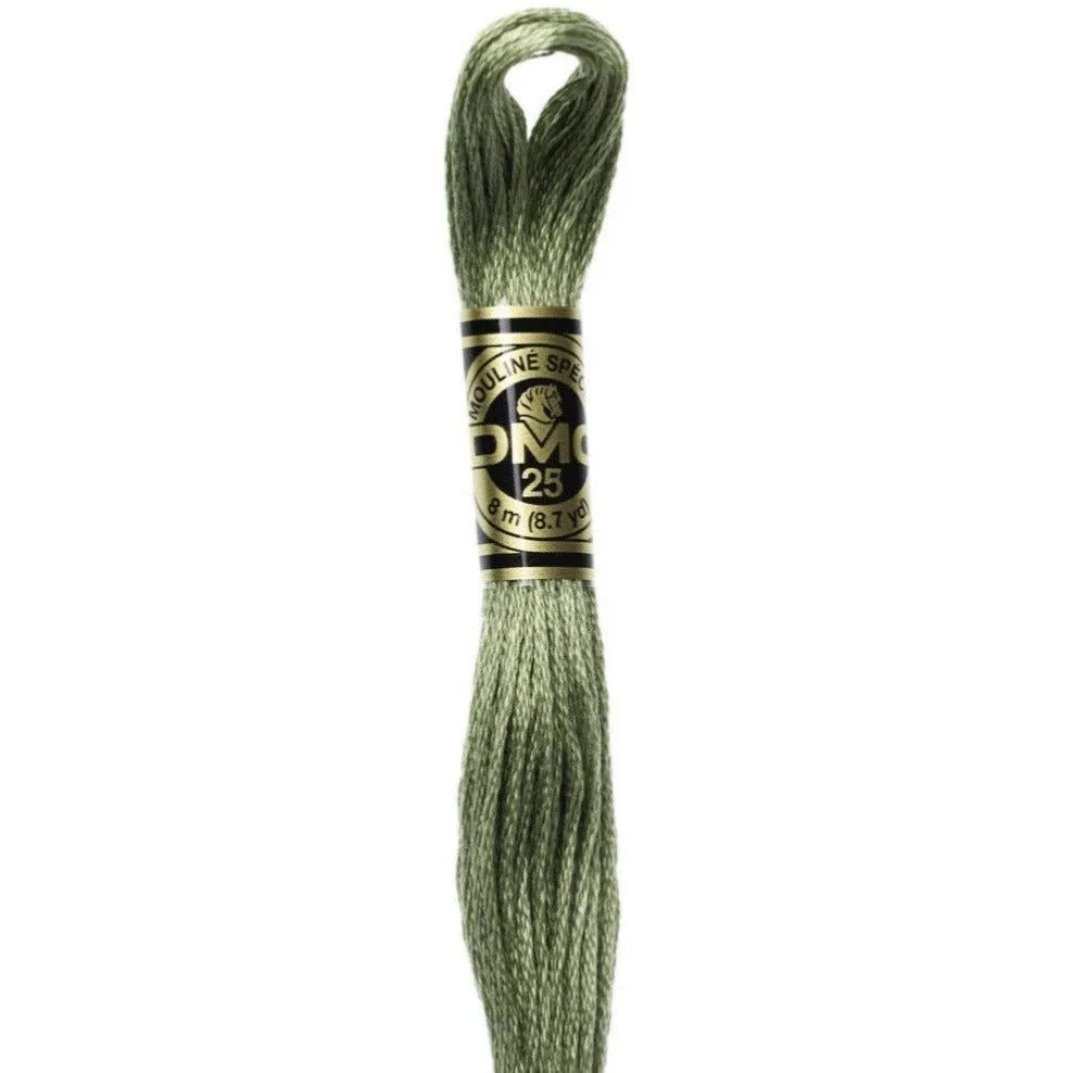 DMC Embroidery Floss, 6-Strand - Green Gray Medium #3052