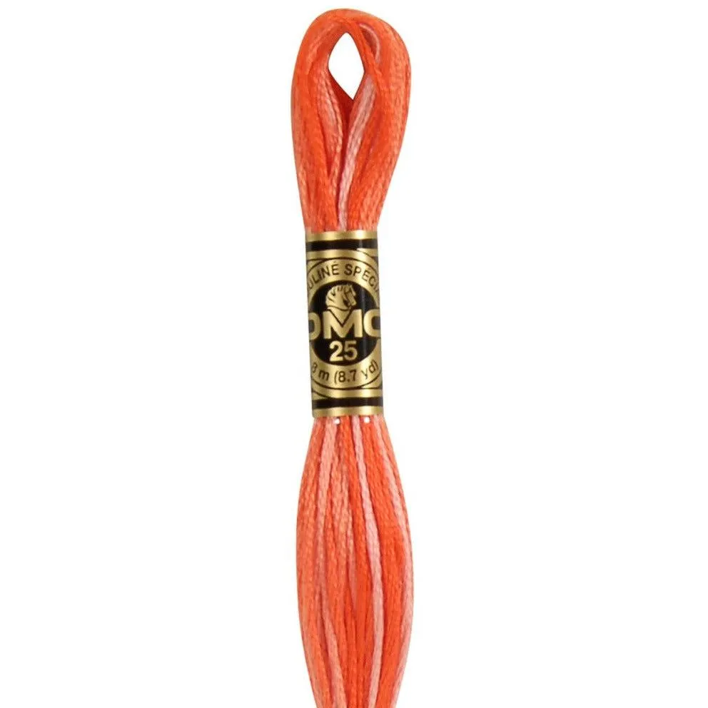 DMC Embroidery Floss, 6-Strand - Variegated Coral #106