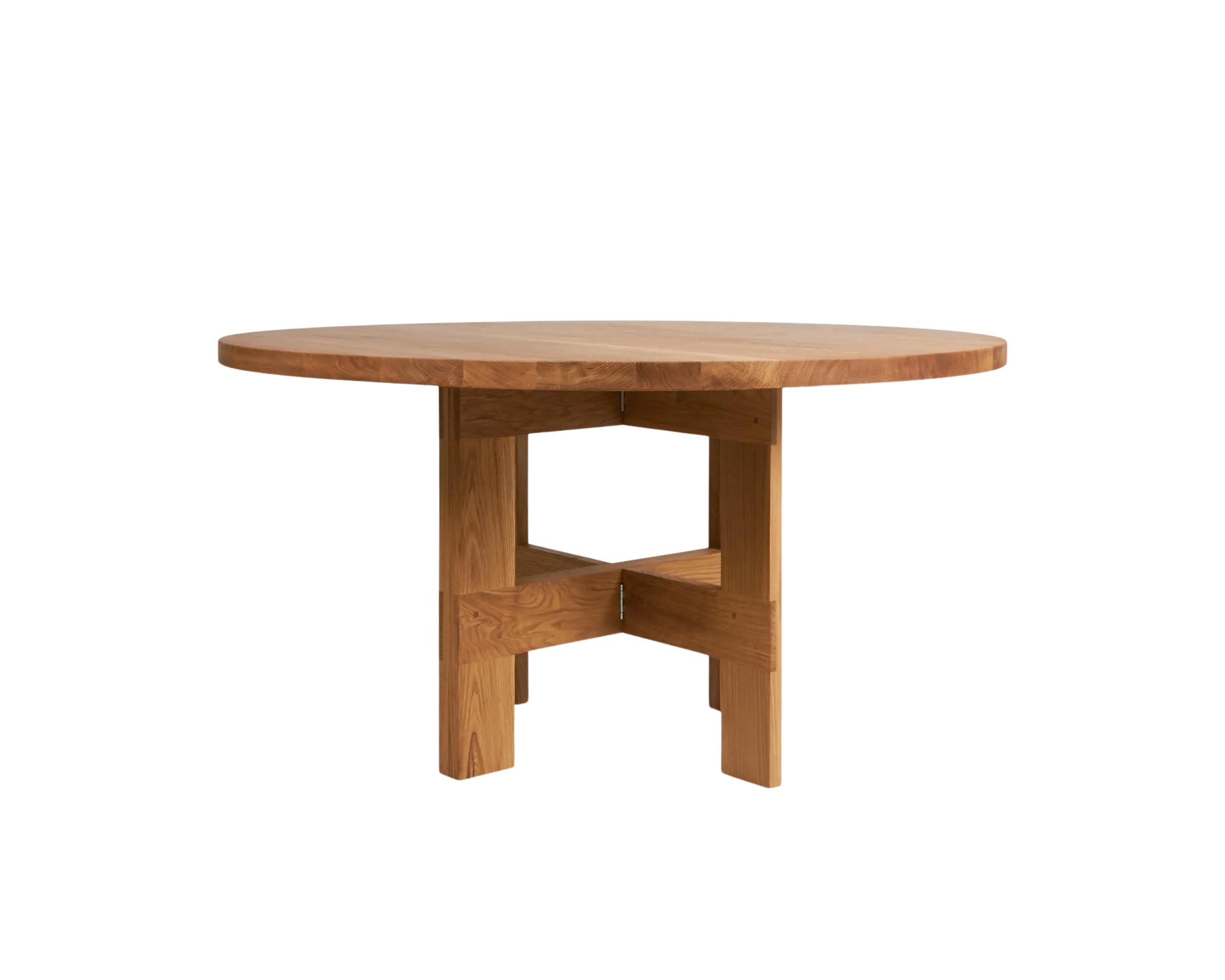 Farmhouse Trestle Table | Natural Oak | 140 Ø Round