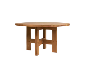 Farmhouse Trestle Table | Natural Oak | 140 Ø Round