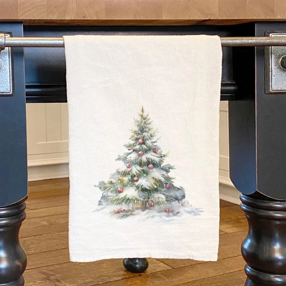 Forest Christmas Tea Towel