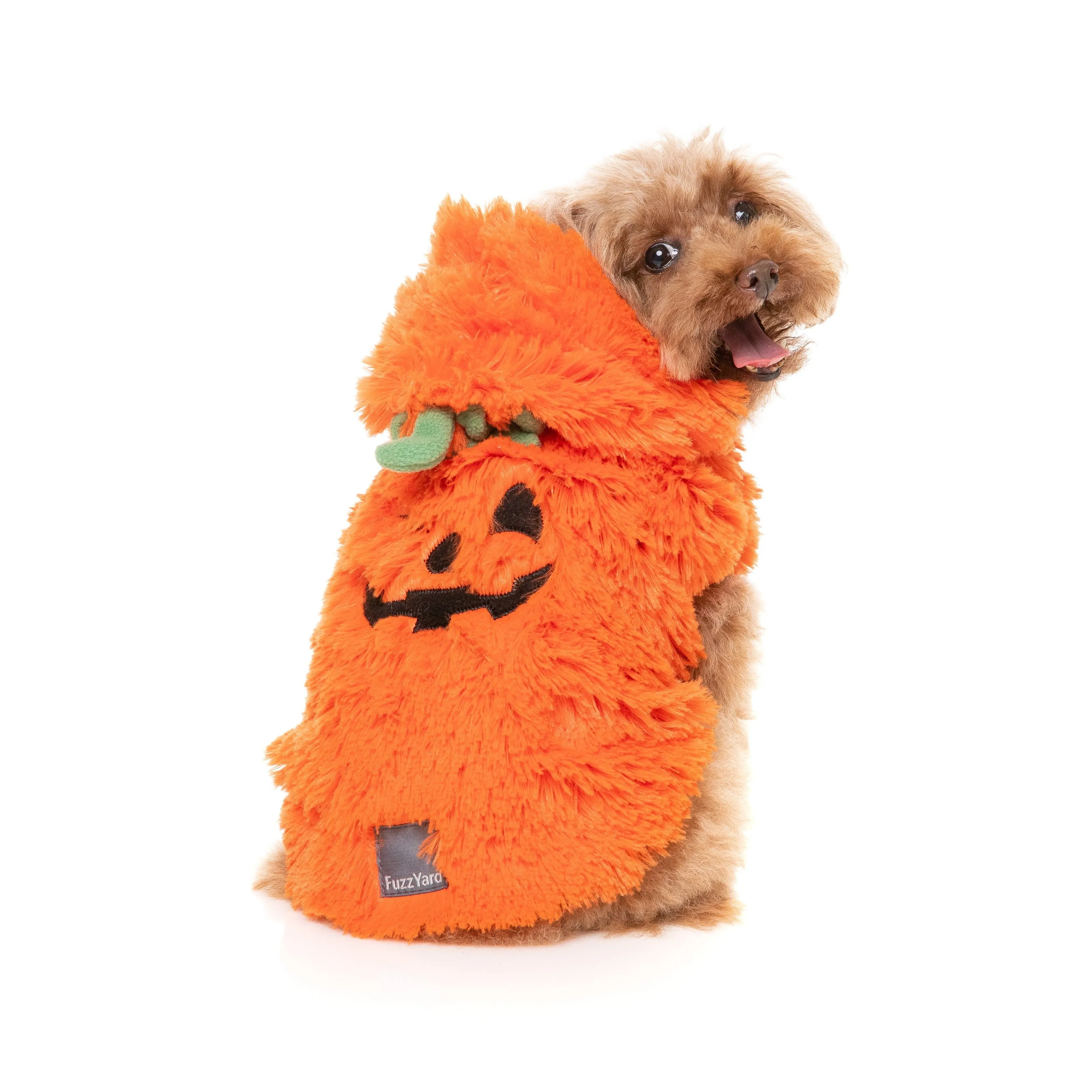 FuzzYard Halloween Dog Apparel Pumpkin Head Hoodie Size 4