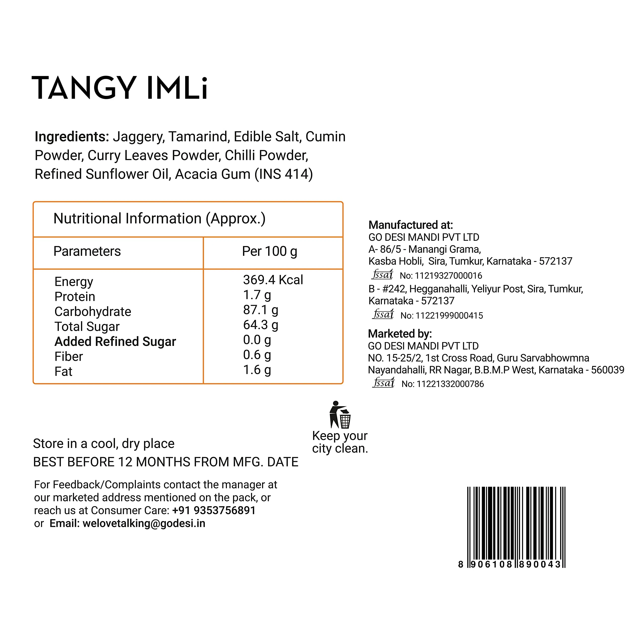GO DESi Imli Pop Tamarind & Jaggery Candy | 100 Pieces | Tamarind & Jaggery Candy | Imli Candy | Lollipop | Digestive Candy