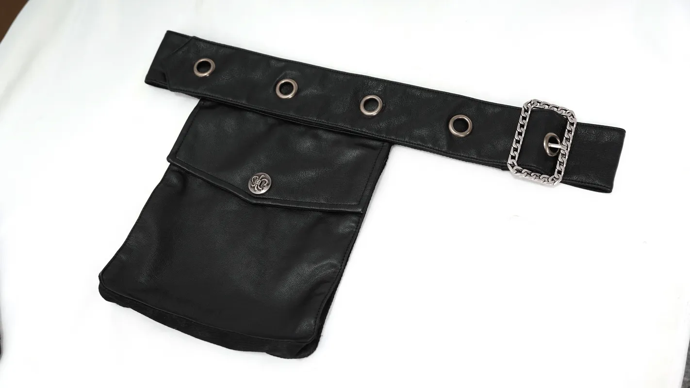 Gothic Punk Long Trench Coat With Pocket / Men's Assymetrical Coat With Zipper and Buckles