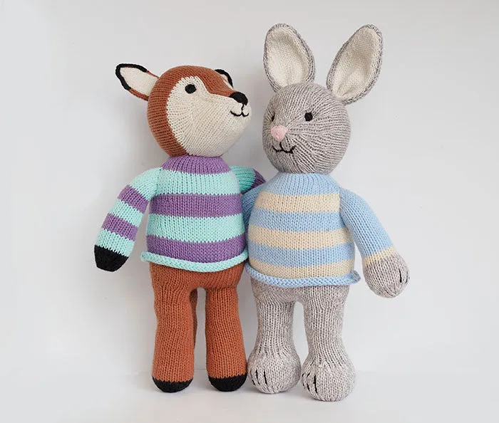Grey Bunny In Sweater