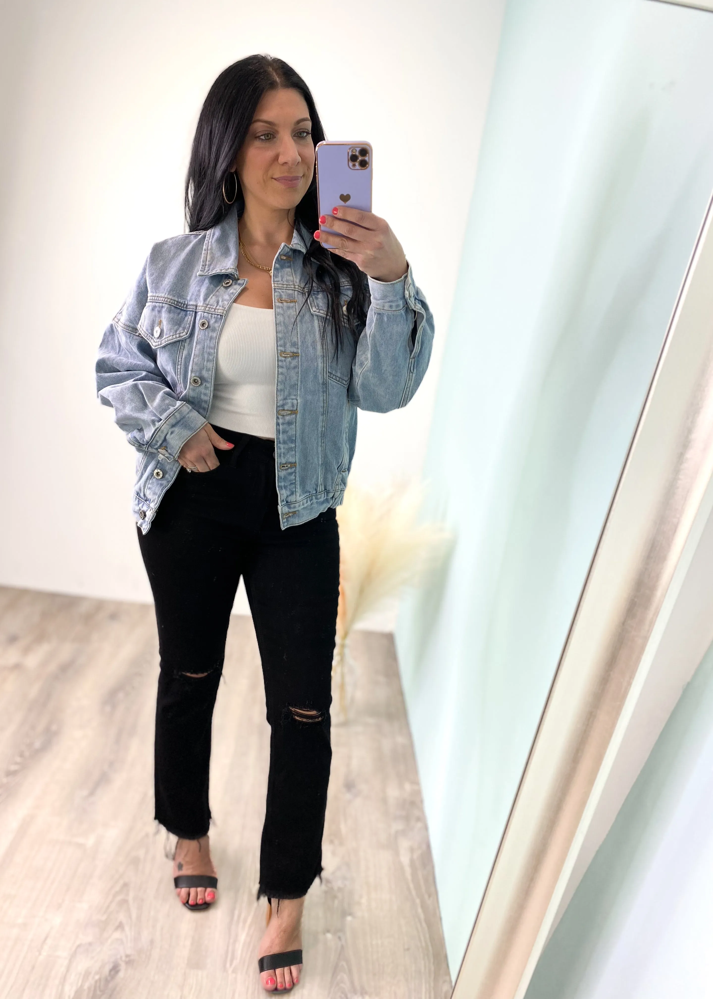 'Harlow' Boyfriend Fit Denim Jacket