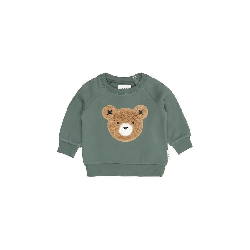 Huxbaby Light Spruce Furry Huxbear sweatshirt - Fleece
