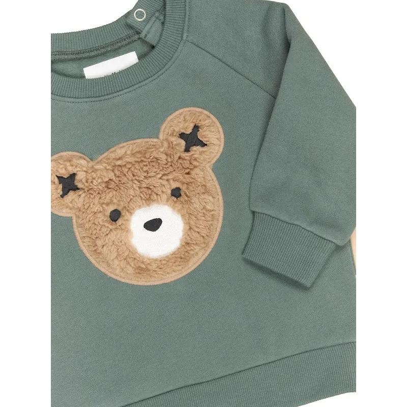 Huxbaby Light Spruce Furry Huxbear sweatshirt - Fleece