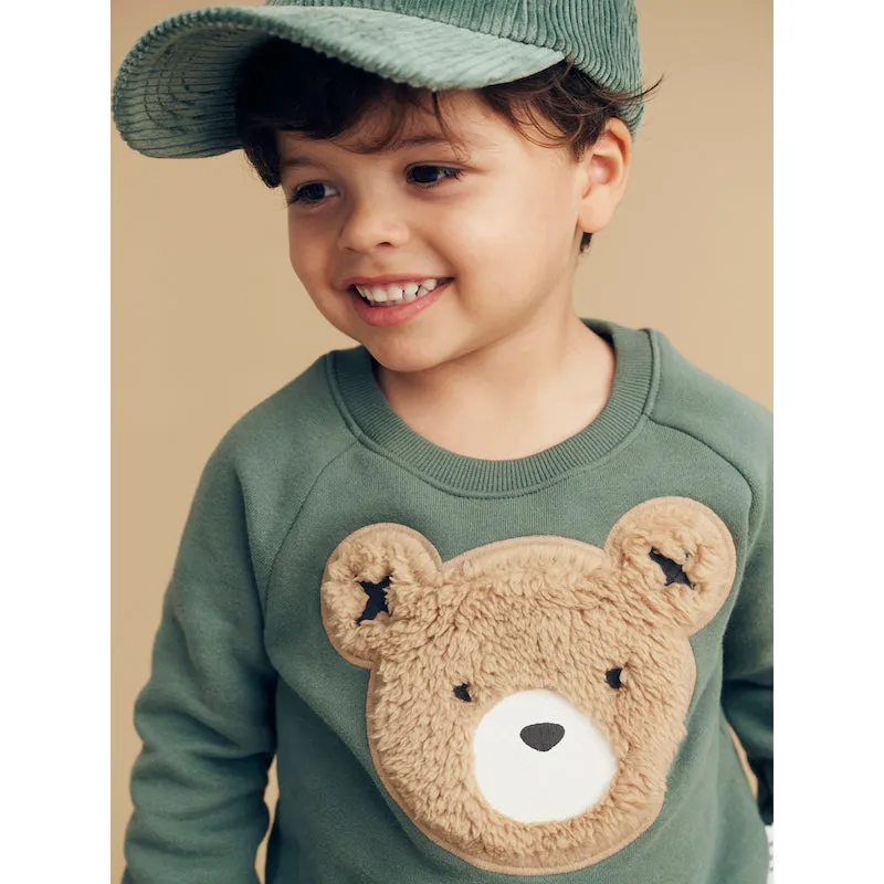 Huxbaby Light Spruce Furry Huxbear sweatshirt - Fleece