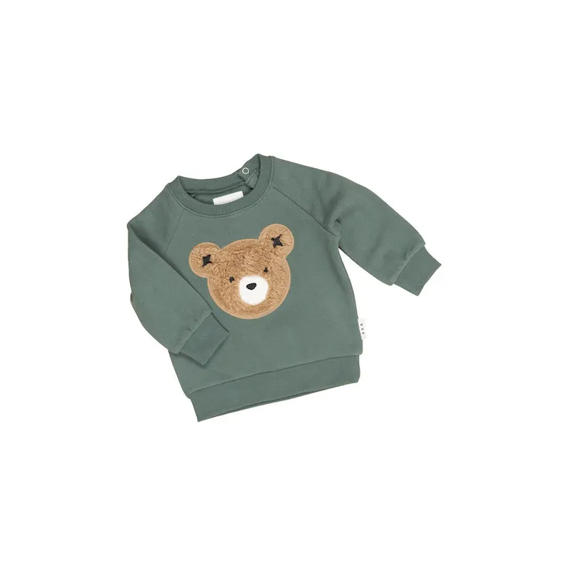 Huxbaby Light Spruce Furry Huxbear sweatshirt - Fleece