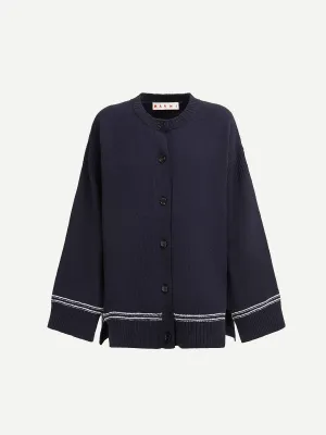 Kimono Sleeve Cardigan in Light Navy
