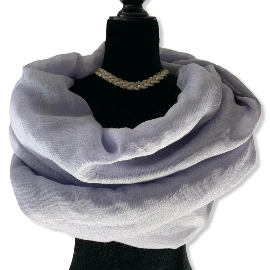 Linen Handwoven Scarf - Lavender