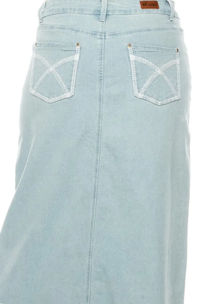 Long Denim Skirt Style 89179