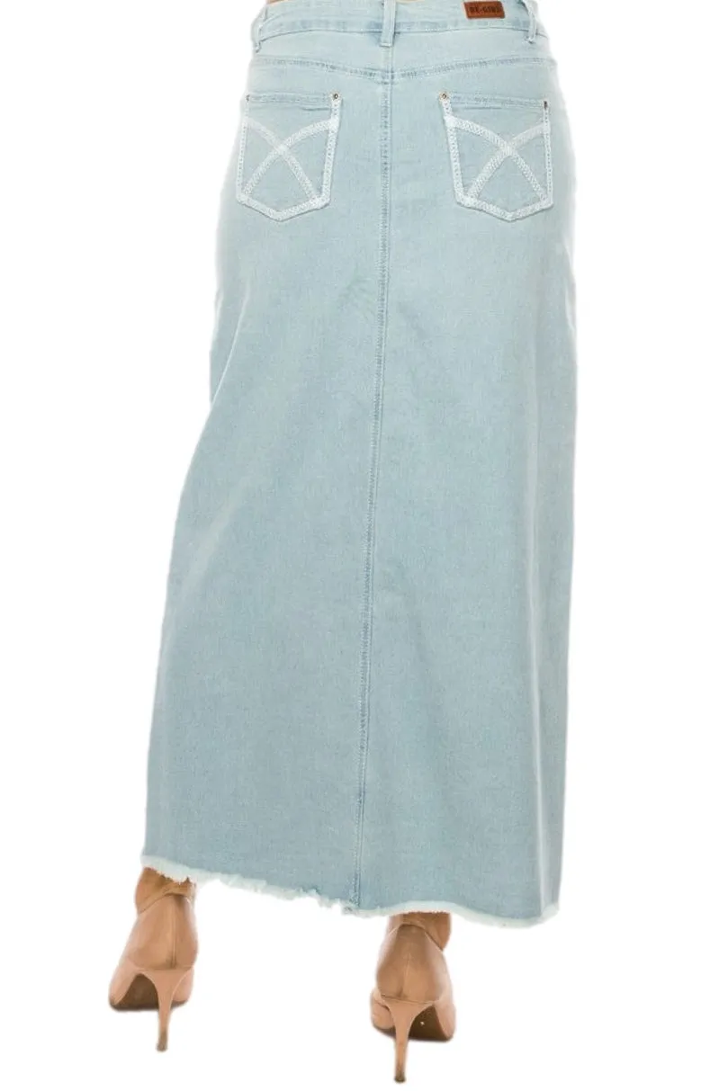 Long Denim Skirt Style 89179