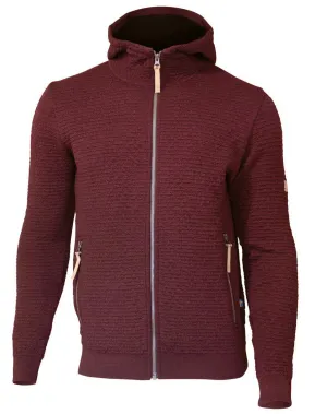 MOREL HOOD MALE, 60% FILTAD ULL, 38% LYOCELL    — RUBY WINE