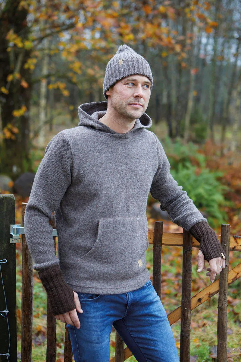 NLS PENTLAND HOOD, 100% OFÄRGAD ULL  — BIRCH