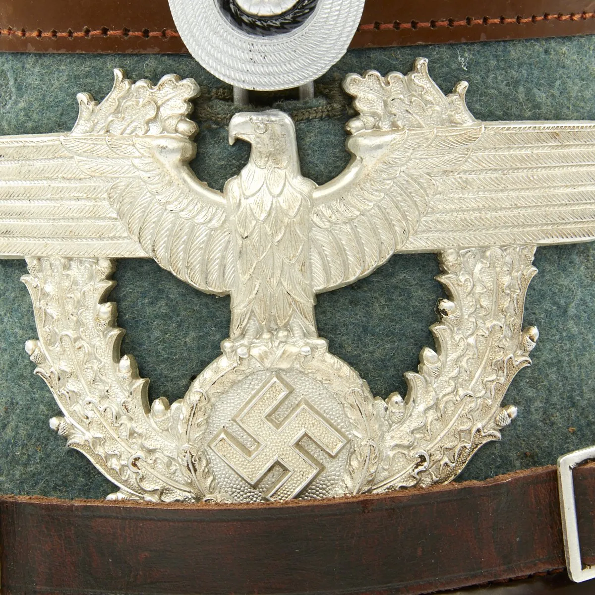 Original German WWII Rural Polizei Shako by Hans Romer