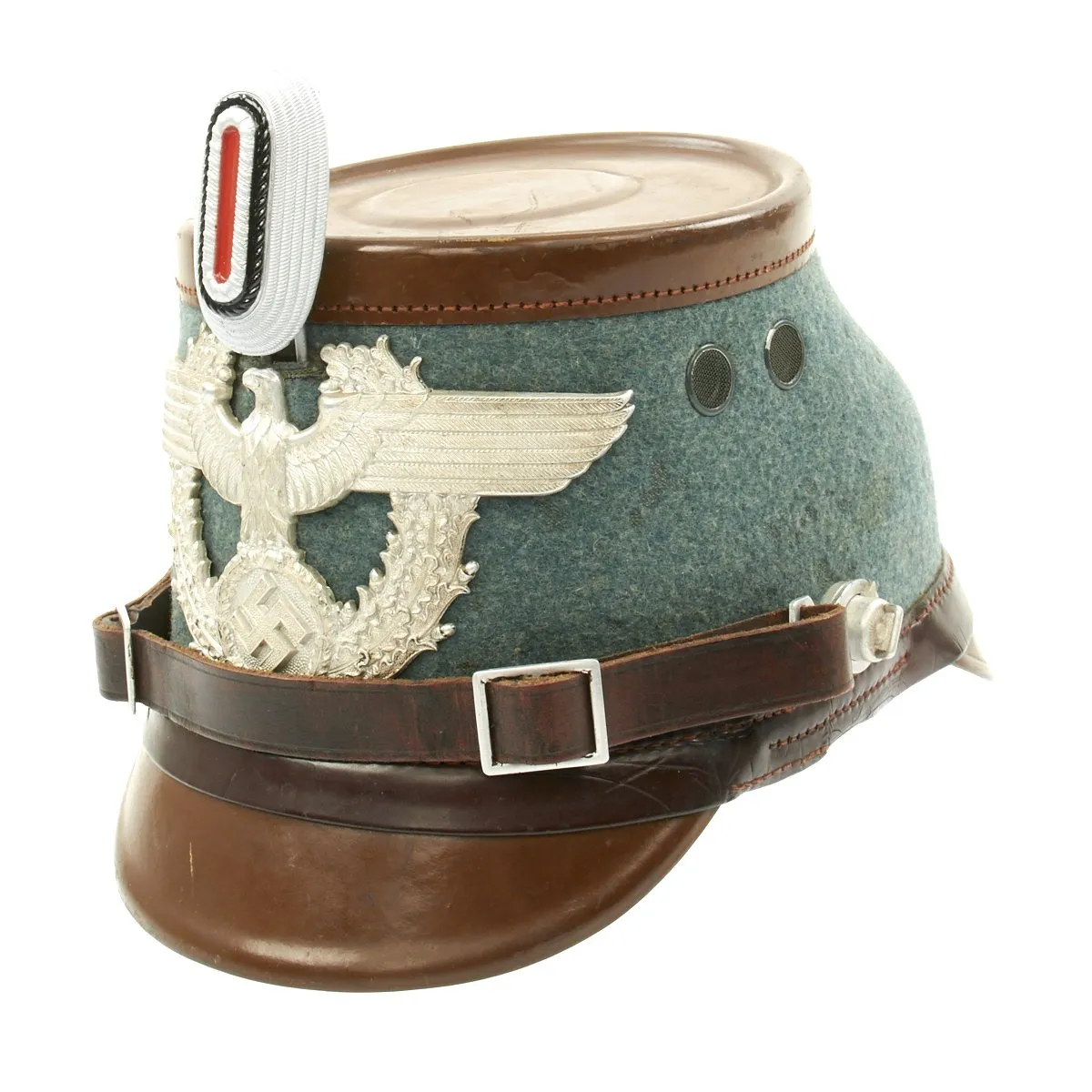 Original German WWII Rural Polizei Shako by Hans Romer