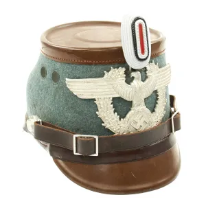 Original German WWII Rural Polizei Shako by Hans Romer