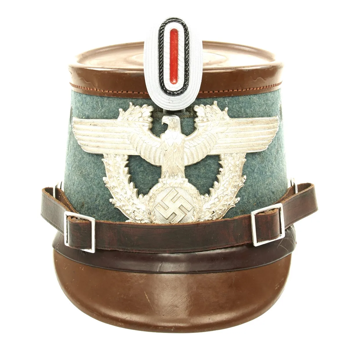 Original German WWII Rural Polizei Shako by Hans Romer