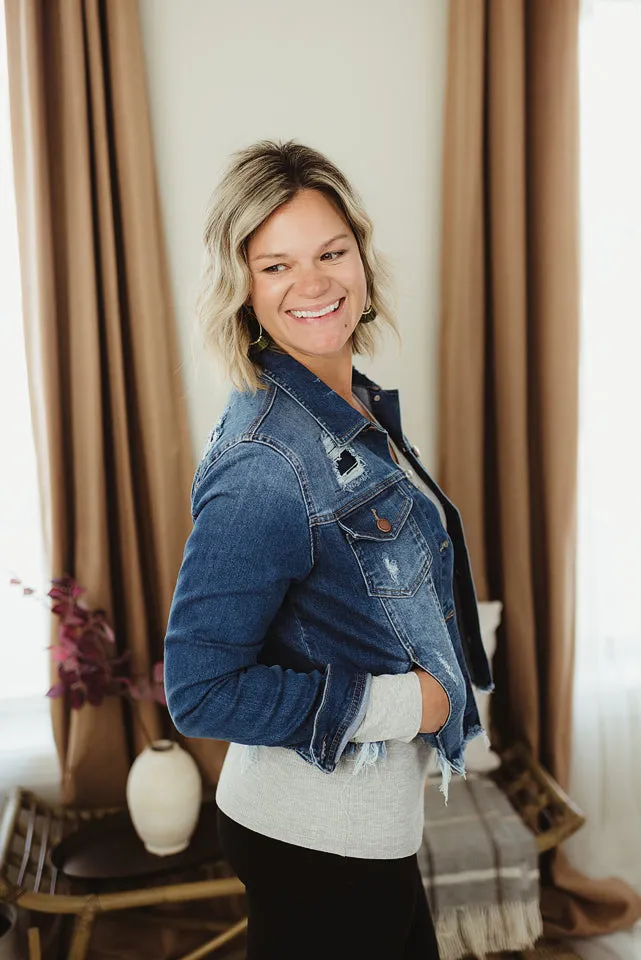 Patched Denim Jacket
