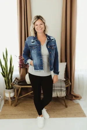 Patched Denim Jacket