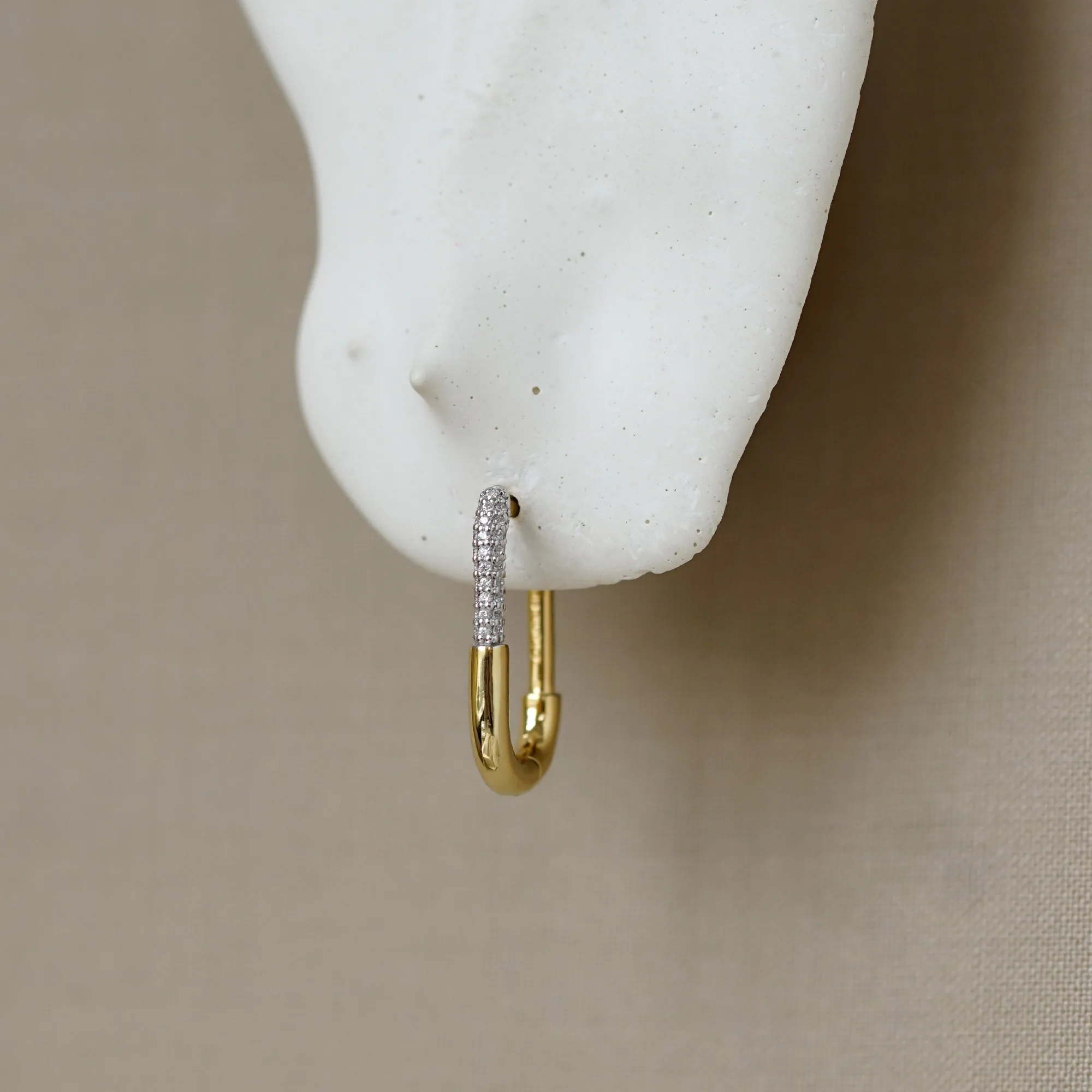 Pavé Staple Hoop