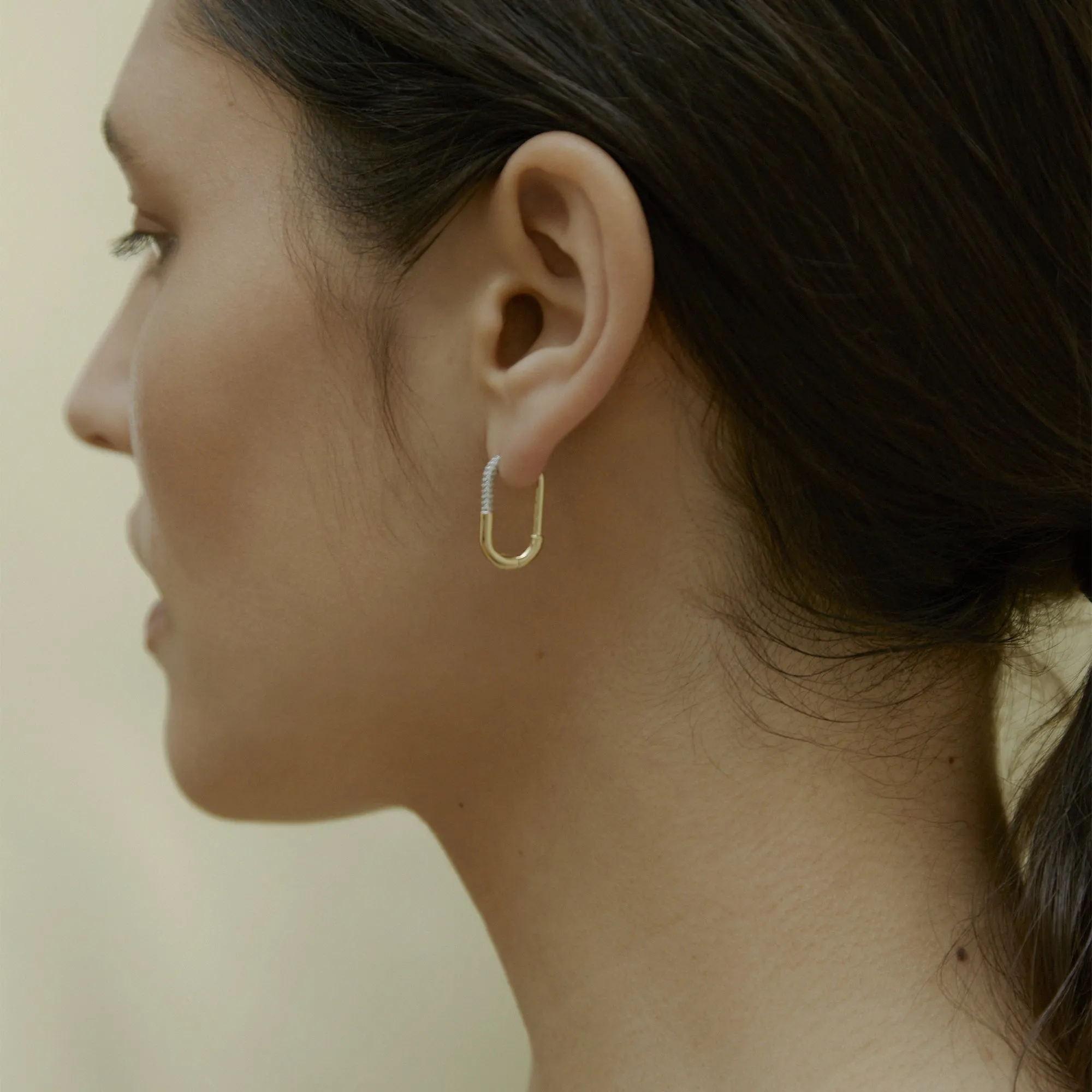 Pavé Staple Hoop