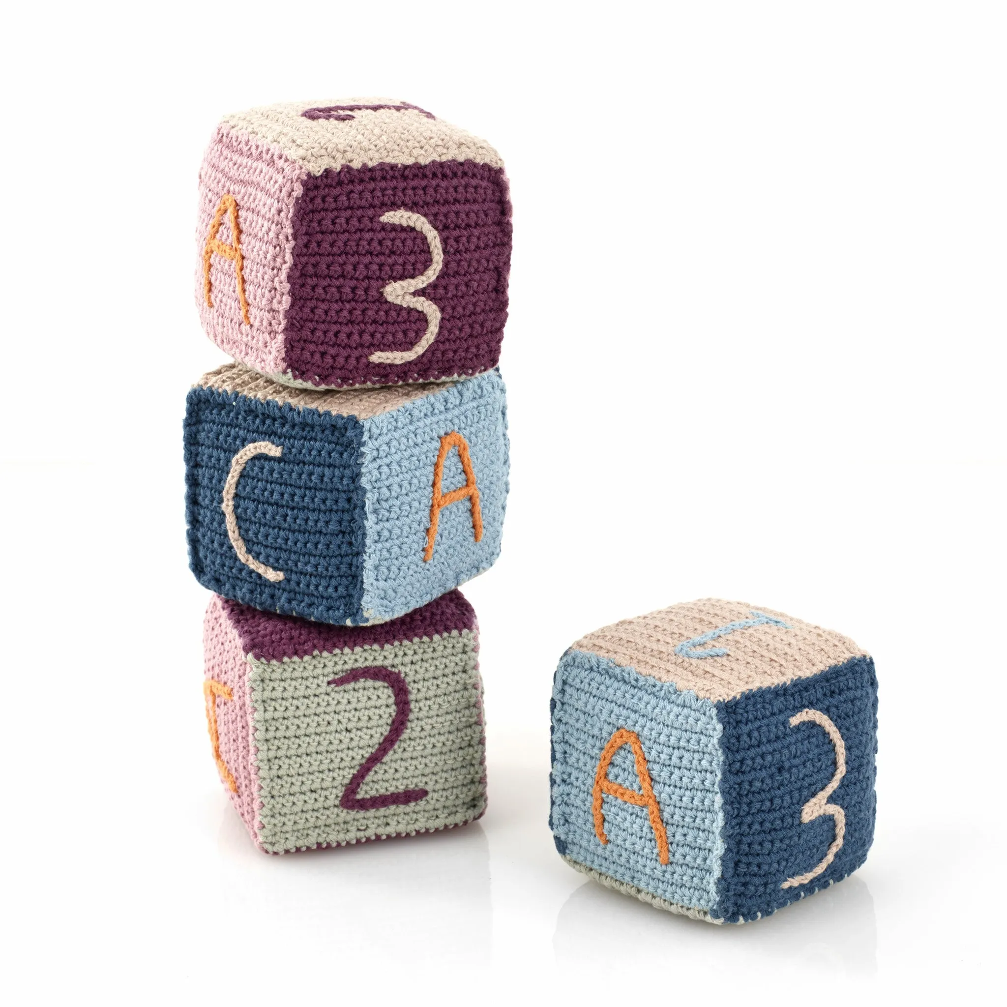 Pebble Toy Block - Organic Pink