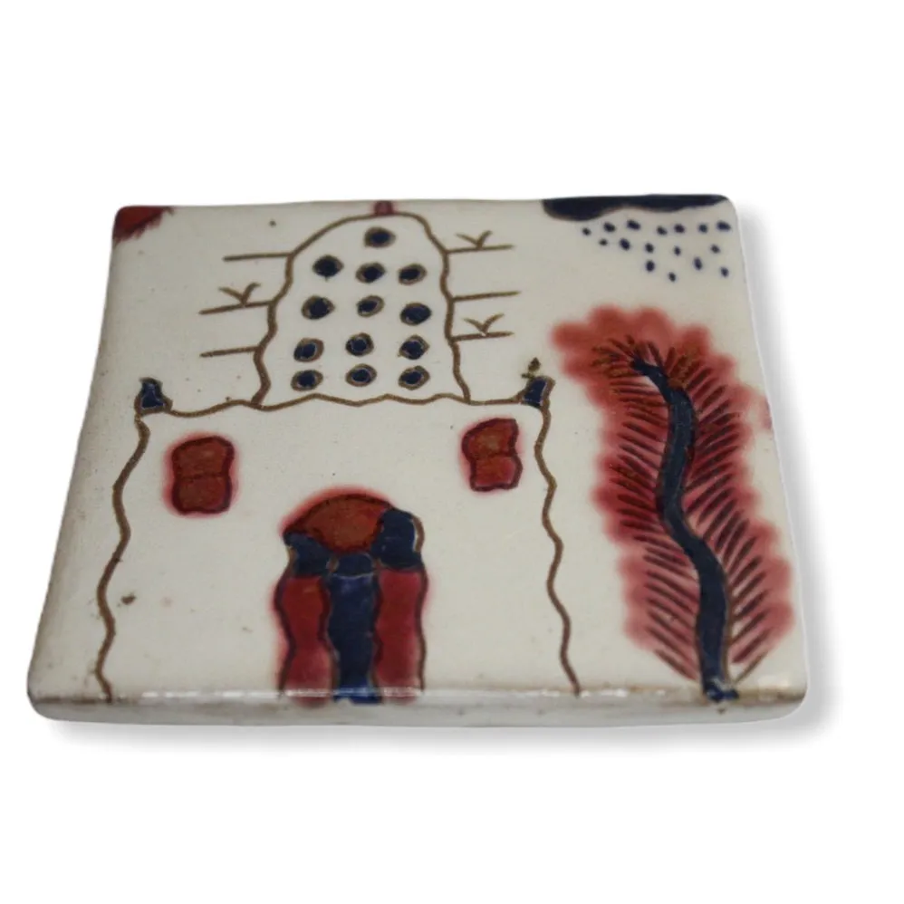 Pottery Coaster - Pigeon House