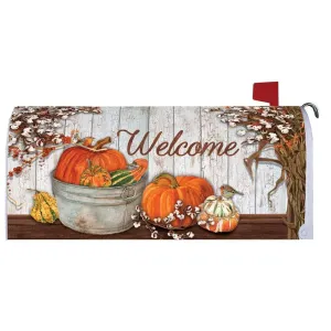 Pumpkins & Cotton Welcome Mailbox Makeover