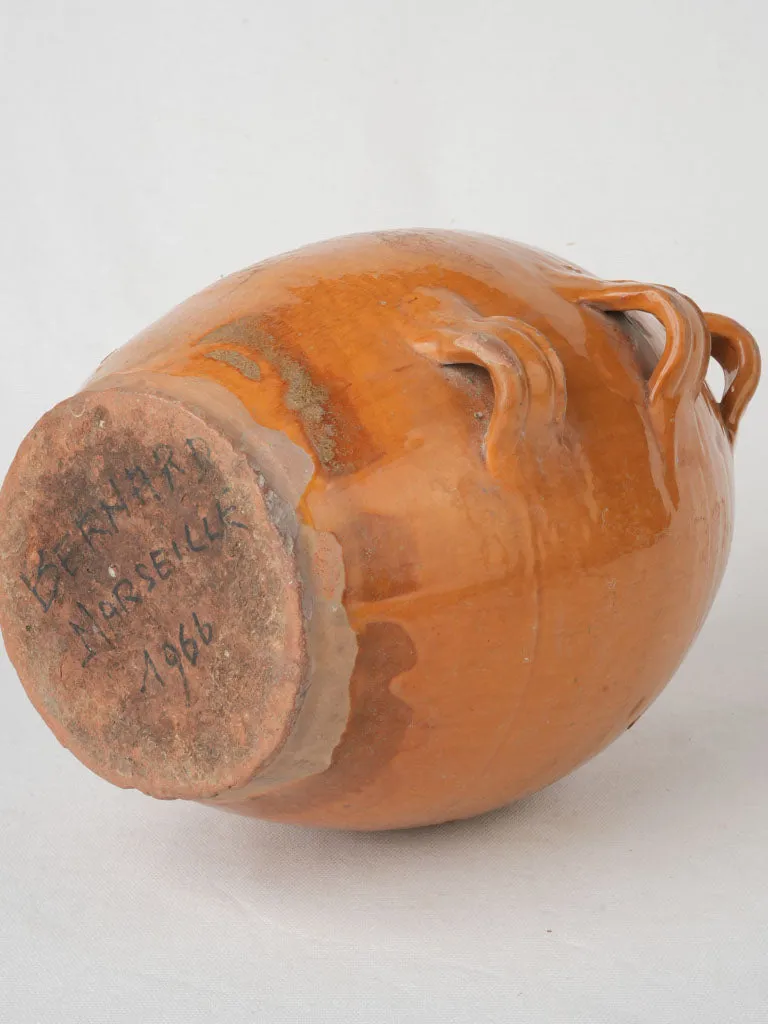 Rare Late 19th Century Six-Handled Conscience Jug with Ocher Glaze 14¼"