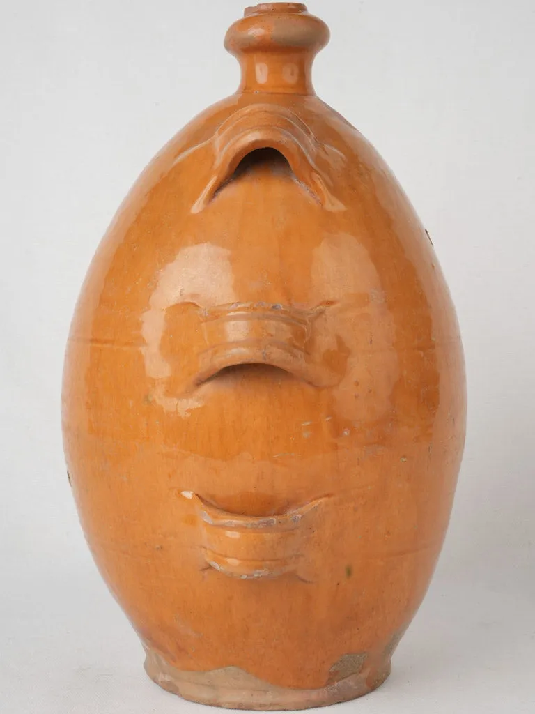 Rare Late 19th Century Six-Handled Conscience Jug with Ocher Glaze 14¼"