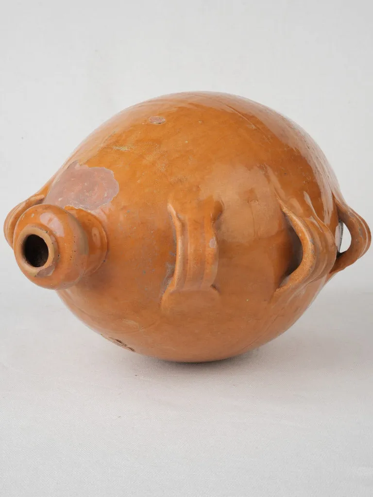 Rare Late 19th Century Six-Handled Conscience Jug with Ocher Glaze 14¼"