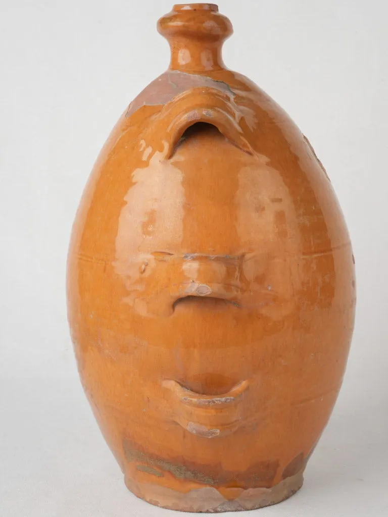 Rare Late 19th Century Six-Handled Conscience Jug with Ocher Glaze 14¼"