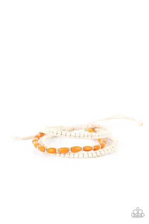 Refreshingly Rural - Orange Bracelet - Paparazzi Accessories