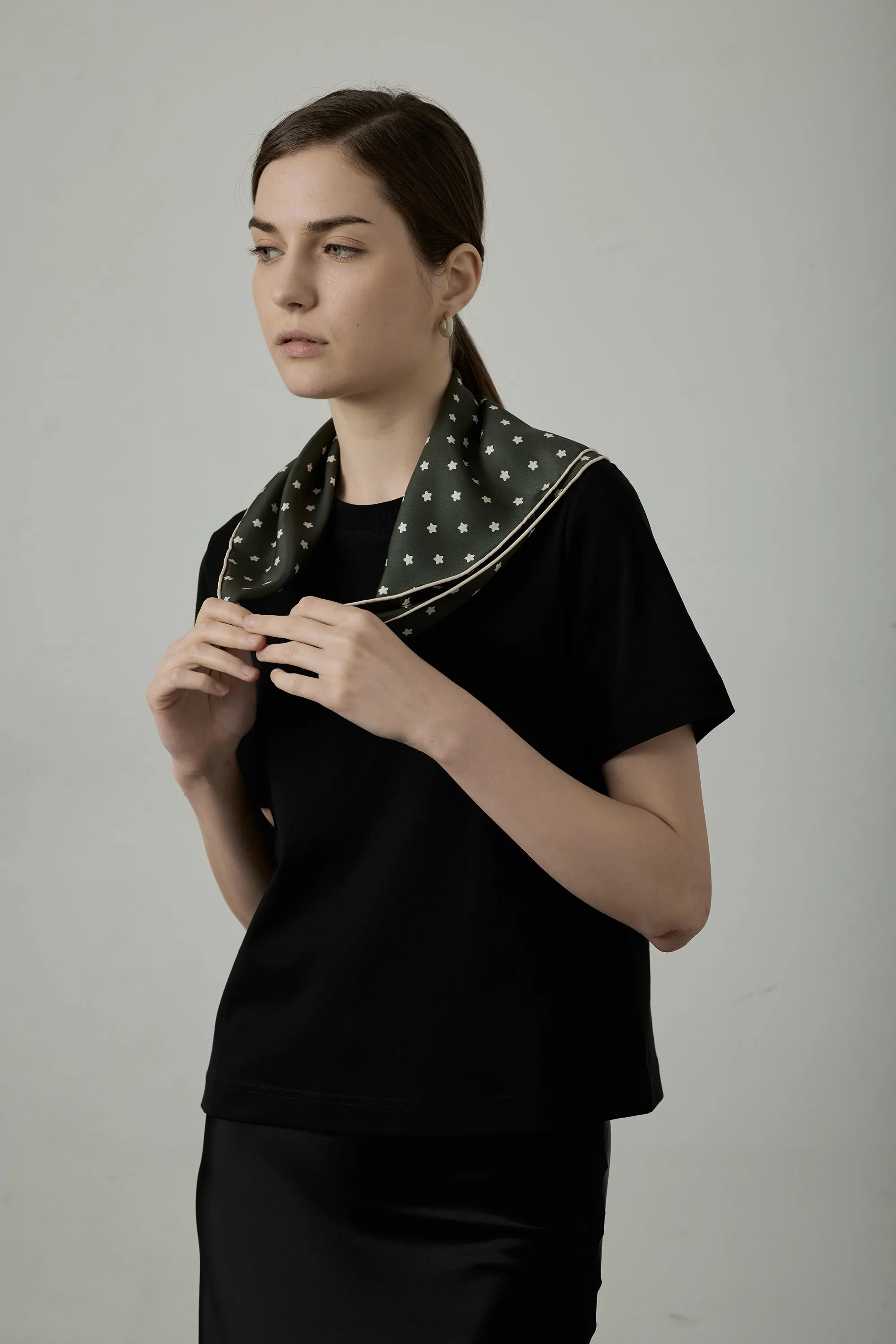 RIS combed cotton tee (Black)