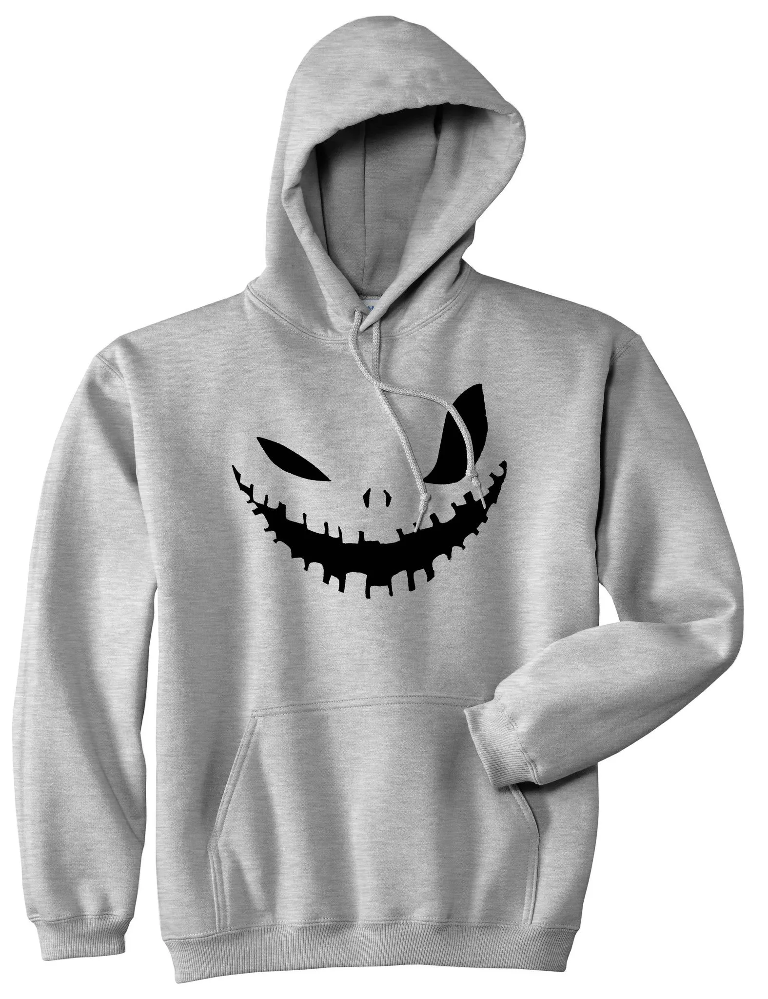 Scary Jack-o-lantern Face Halloween Pullover Hoodie
